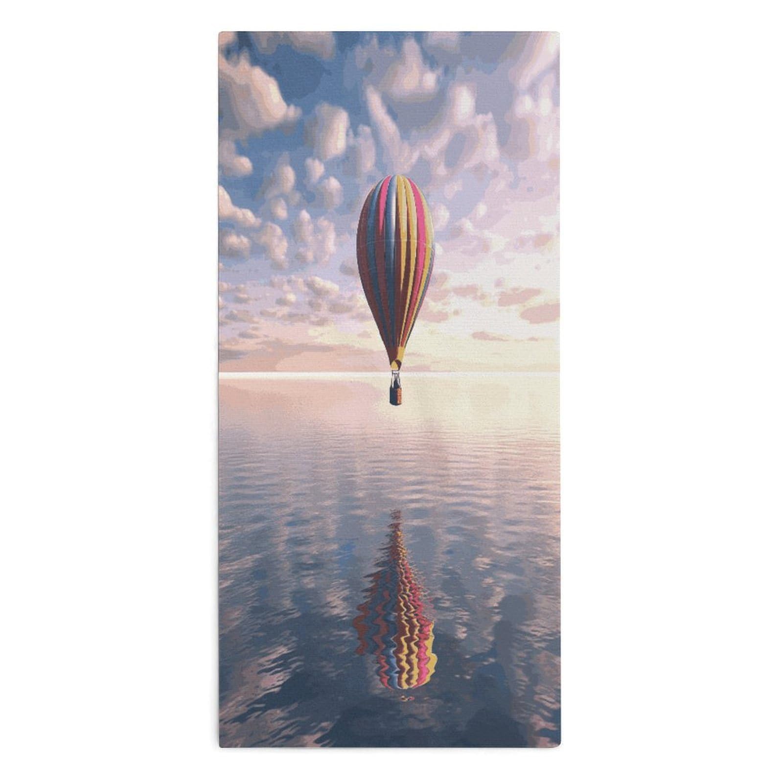 Btcowzrv Style Hot Air Balloon Over The Sea Bath Towel Beach Towels Shower Towel