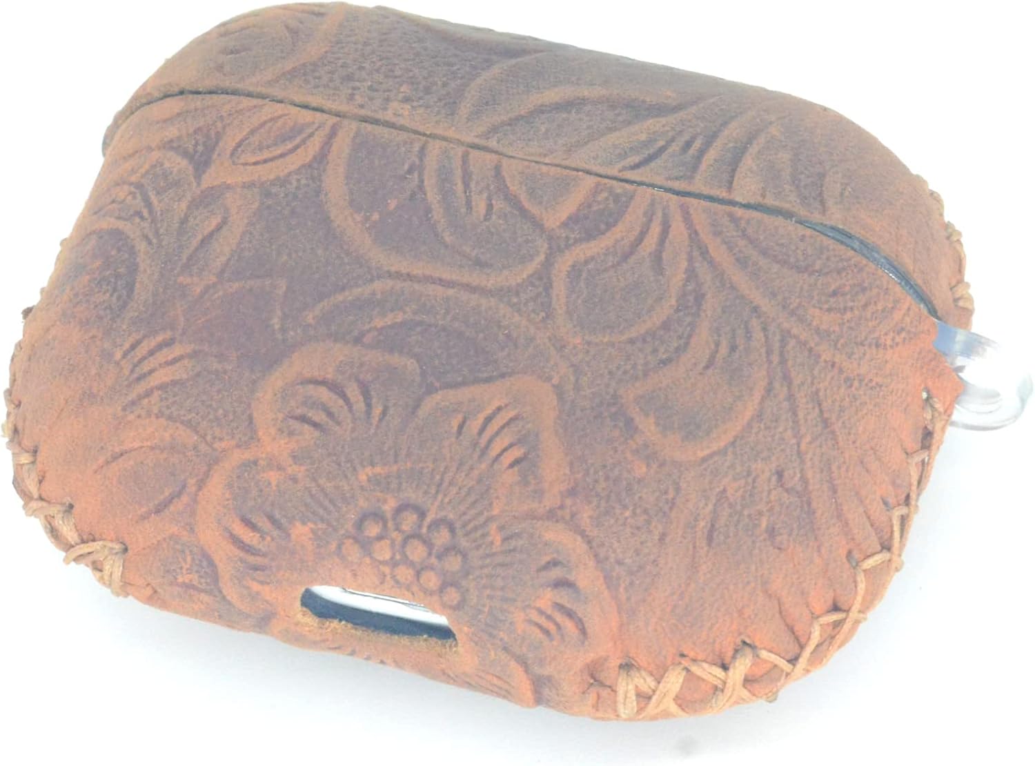 JJNUSA Genuine Leather Distressed Leather for Apple AirPods Pro 2 2022 Wireless Charging Case Leather Protective Case Cover Earbud Case Brown