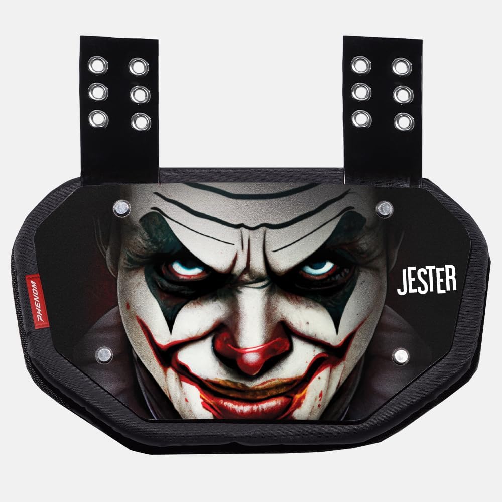 Phenom Elite Jester Football Back Plate – Black | Lightweight Impact-Resistant Lower Back Protector for Shoulder Pads | Adult & Youth