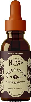 Herbs Etc. Adrenotonic Classic Liquid Extract, Vegan, 1 fl oz, 40 Servings
