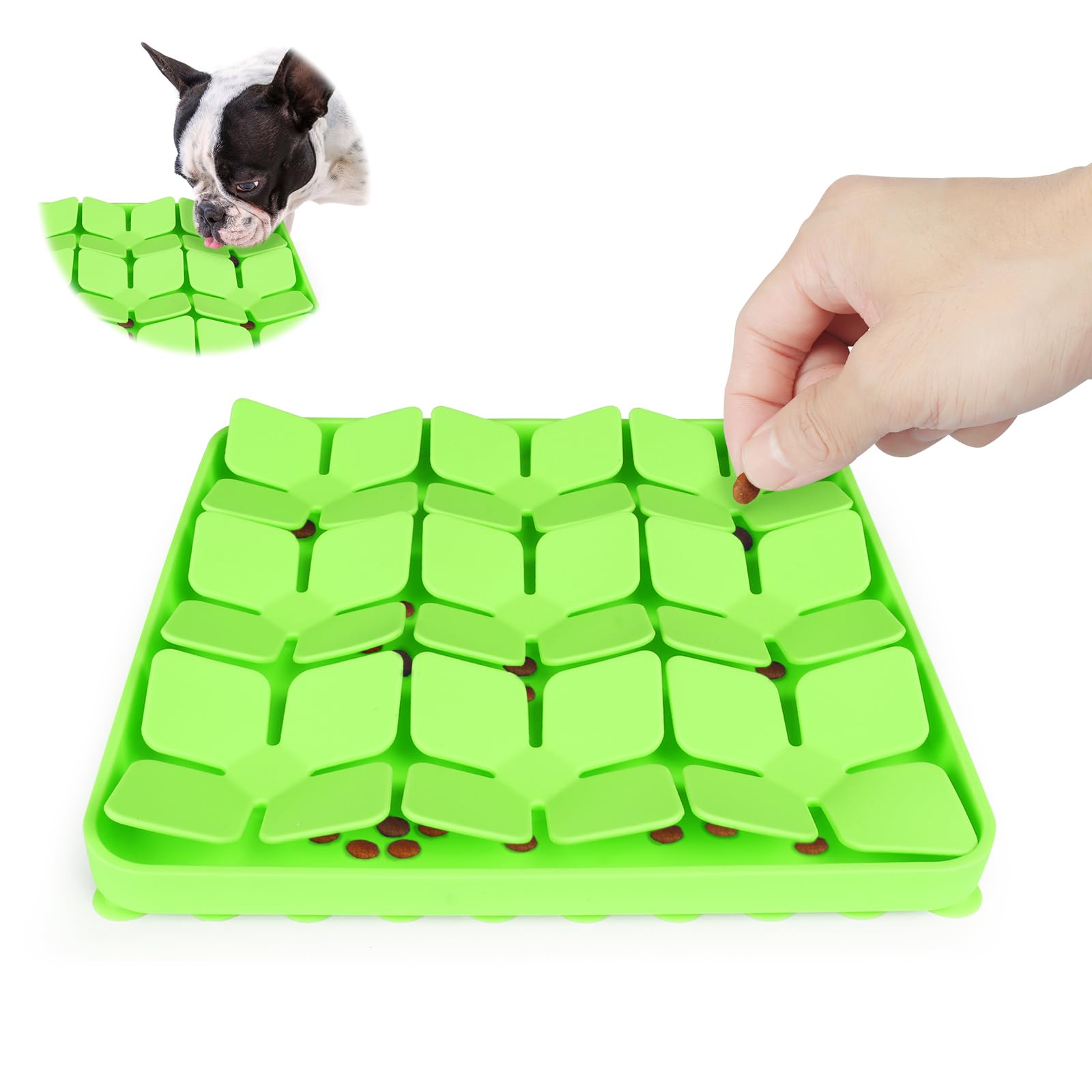 MOOGROU Snuffle Mat for Dogs,Silicone Interactive Dog Mat to Protect Dog's Nose for Smell Training and Slow Eating,Encourages Natural Foraging Skills and Stress Relief for Dogs Mental Stimulation Toy