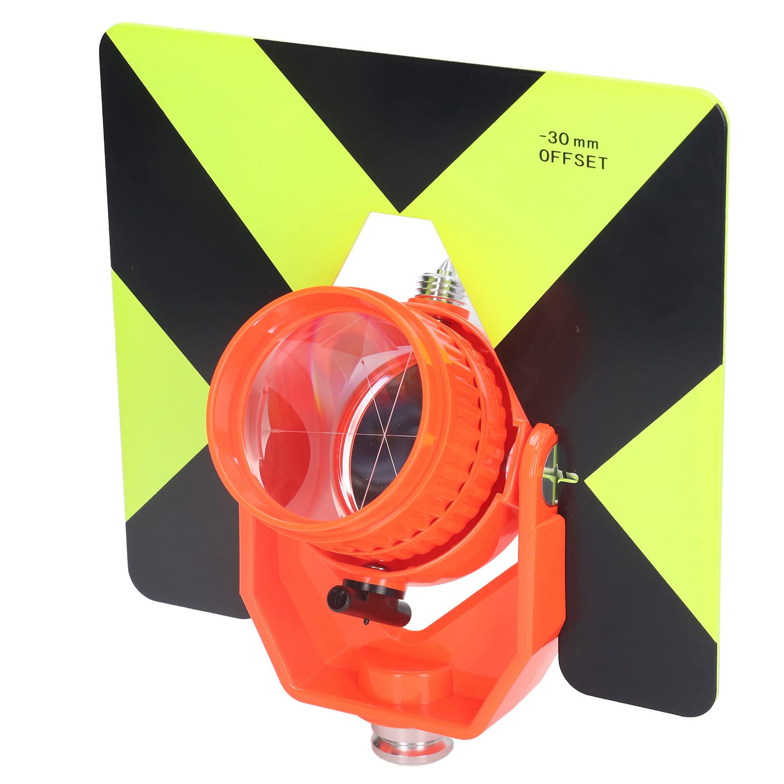 Prisma topográfico Herramienta de Prisma de inclinación única de Vidrio óptico con Estuche Protector ABS para estación Total Topografía terrestre Construcción de Carreteras