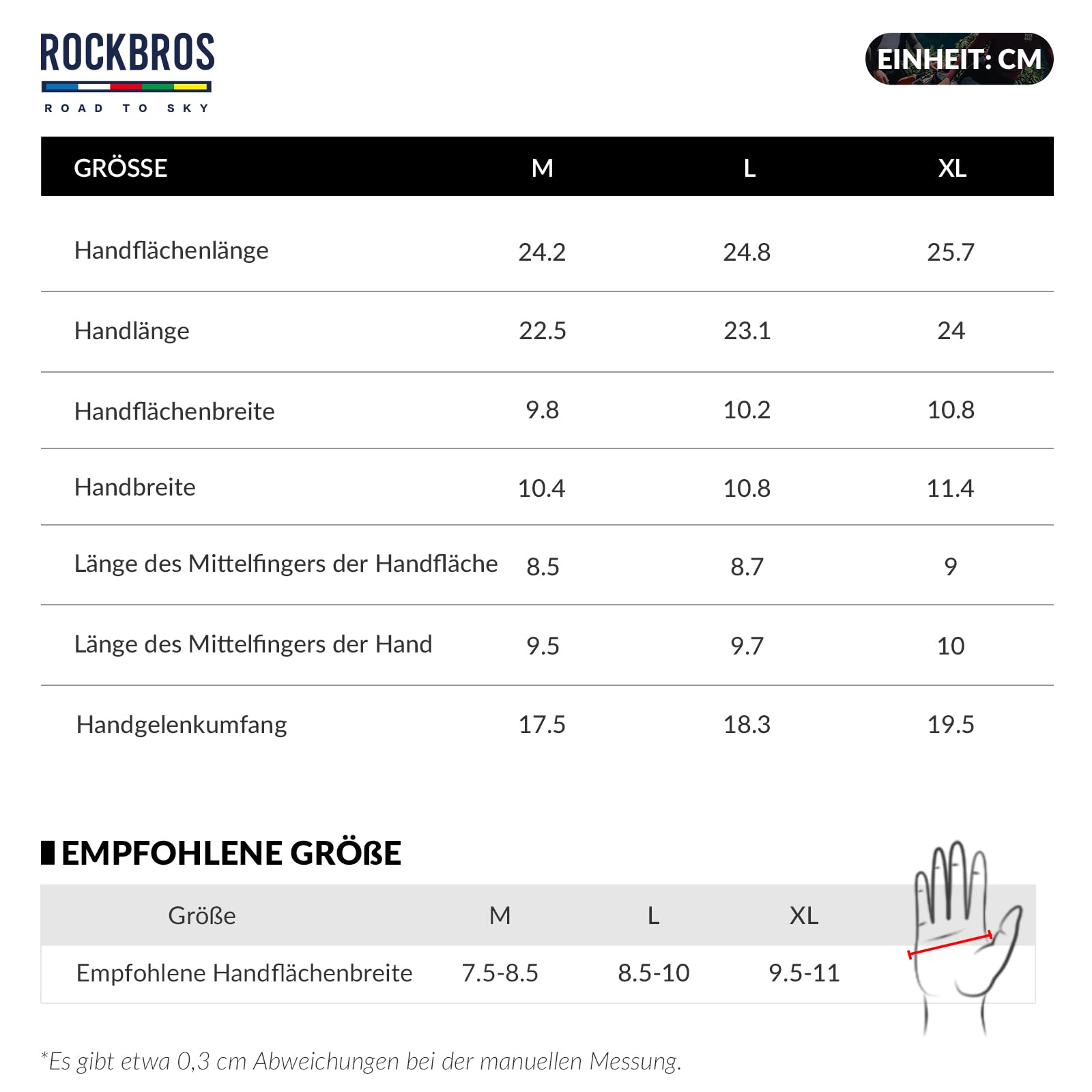 ROCKBROS Road to Sky Guantes de Ciclismo Pantalla táctil Deportivo con Dedo Completo Transpirable para Hombres Mujeres MTB Bicicleta de Carretera Deporte