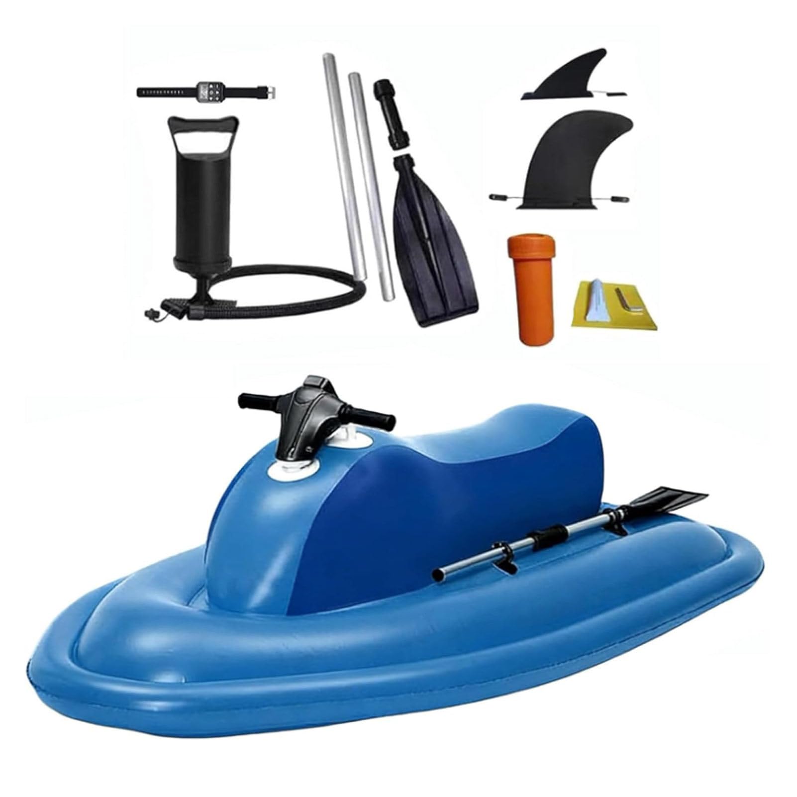Jet Ski Gonflable 2 Places amélioré, avec Moteur et Scooter en Option, Conception de sécurité à Double aileron, contrôle à 10 Vitesses, pour la plongée en apnée et la Natation 700W16Apro