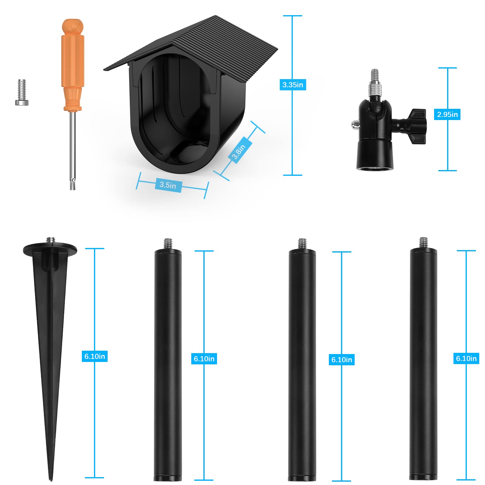 Amazon.com: HOLACA Spike Pole Mount Ground Stake and Weatherproof