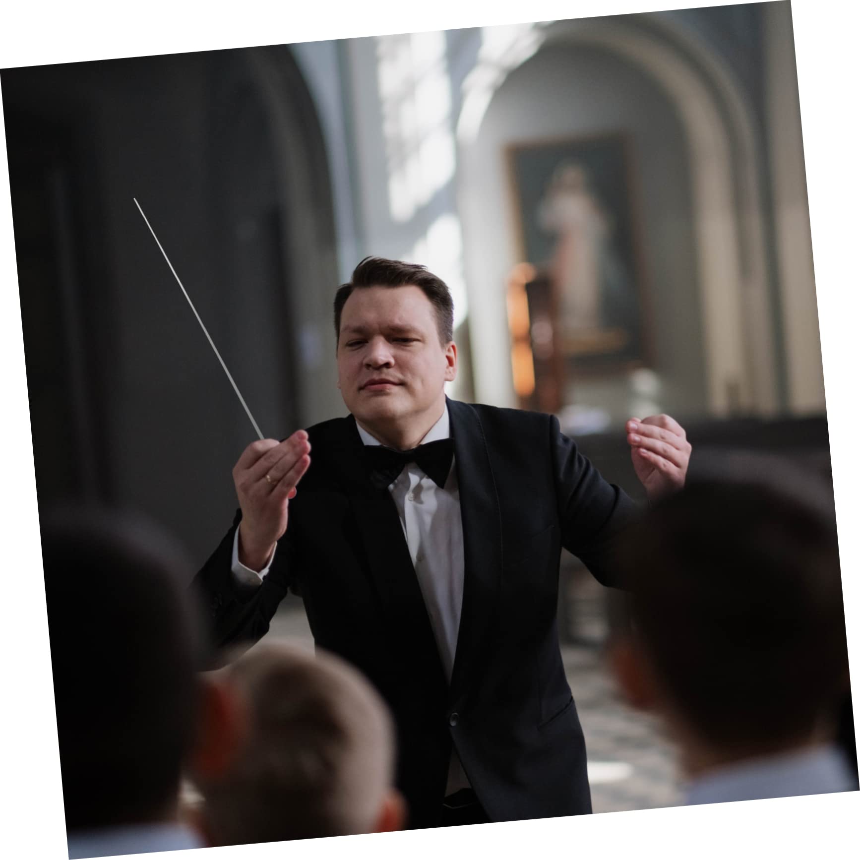 FAVOMOTO 2pcs Dark Red Sandalwood Conductor Stick Band Director Stick for Orchestra Music Tool Accessory