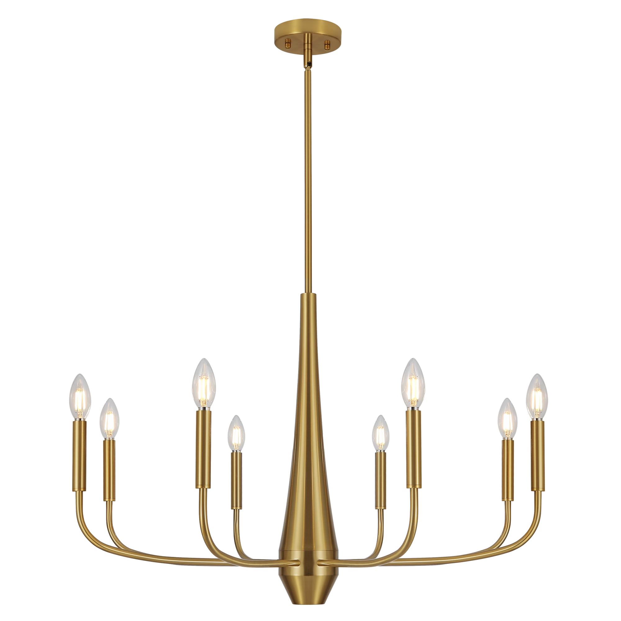 Photo 1 of ACNKTZ Gold 8-Light Chandelier - 31.5 inch