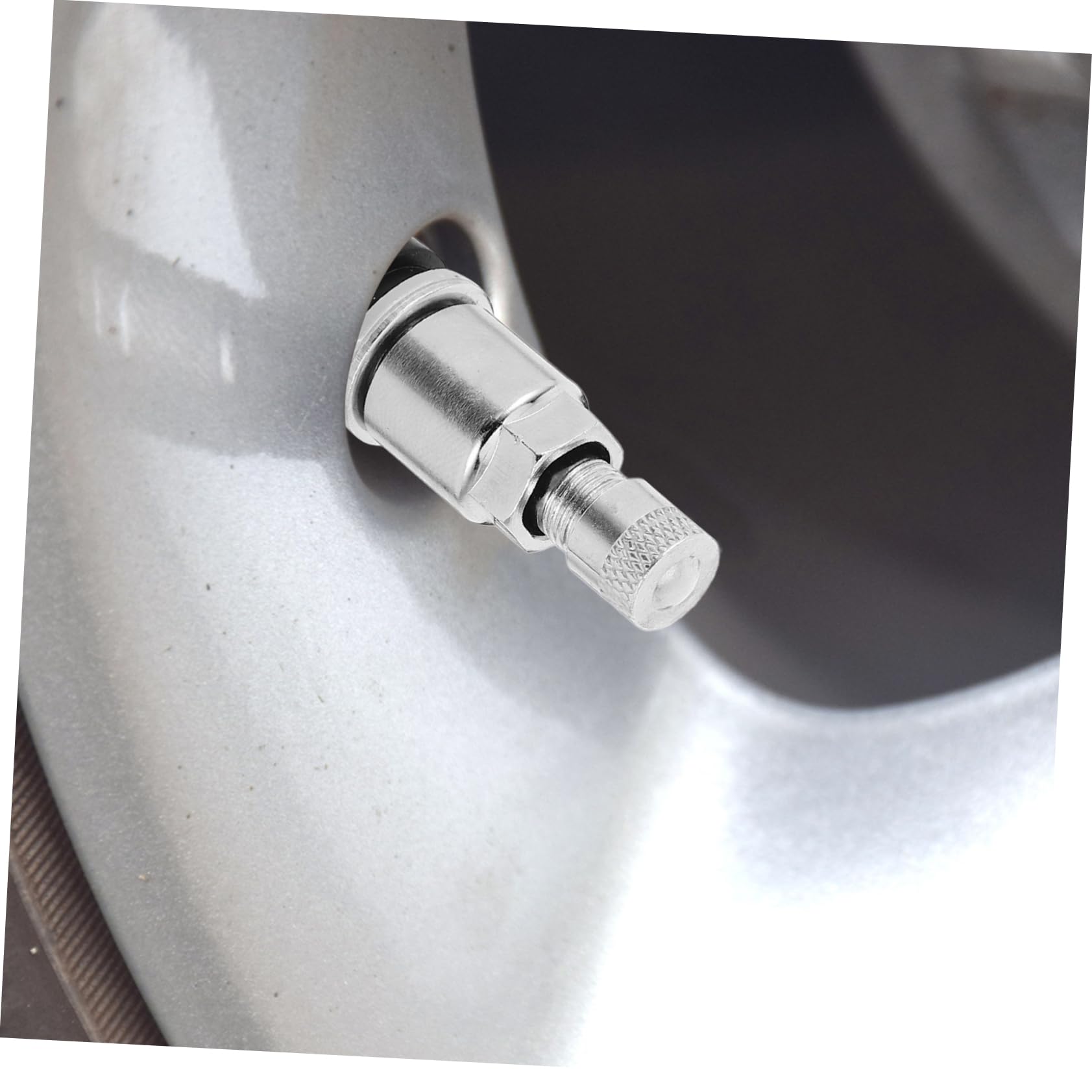 Ipetboom Valvole per Pneumatici Auto in Acciaio 45, 10 Pezzi, Stelo Tubeless Efficiente Senza Perdite d'Aria, Cappuccio a Righe, per Pneumatici e Rimorchi