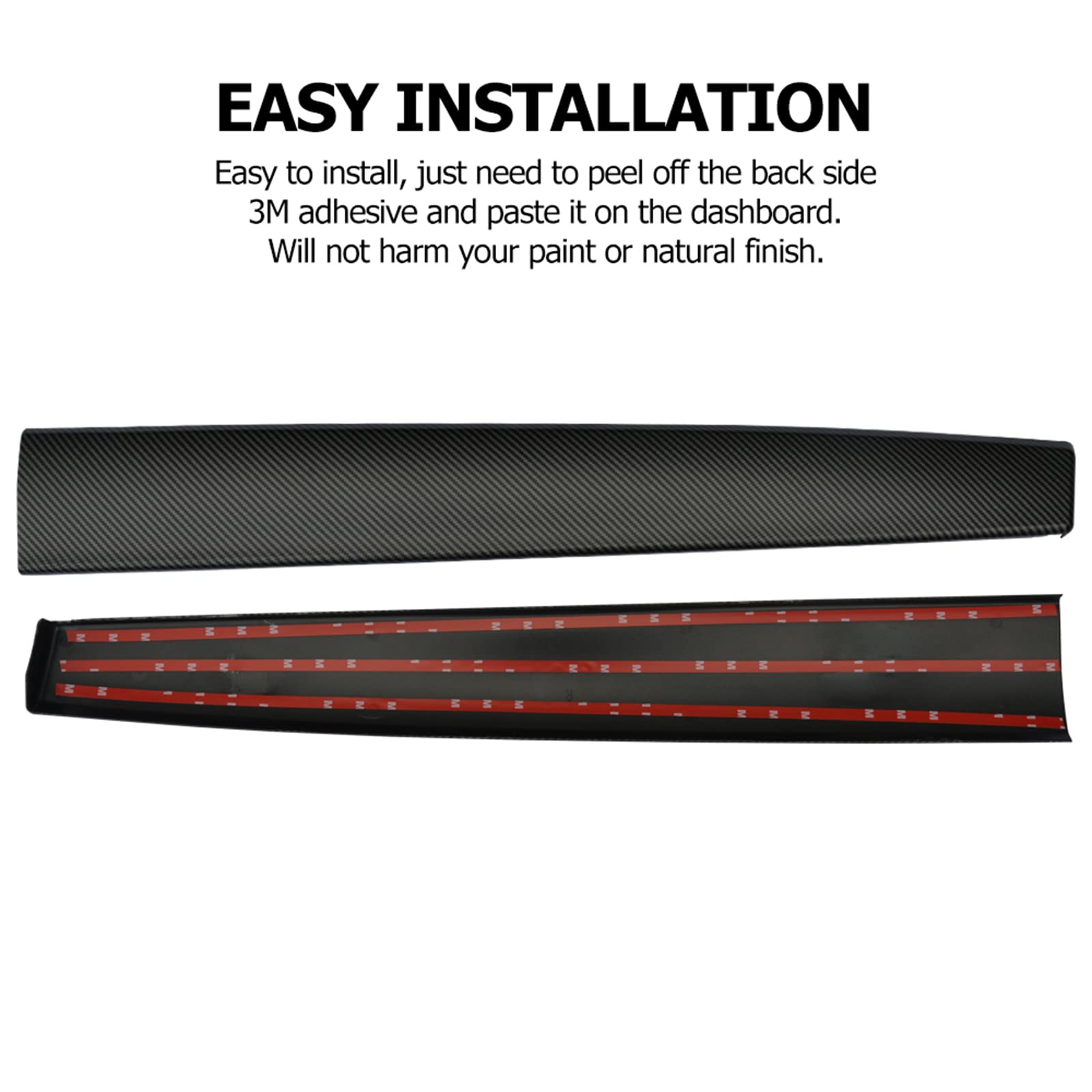 LMZX Tesla Model Y Dashboard Cover Wrap ABS Matte Carbon Fiber Pattern