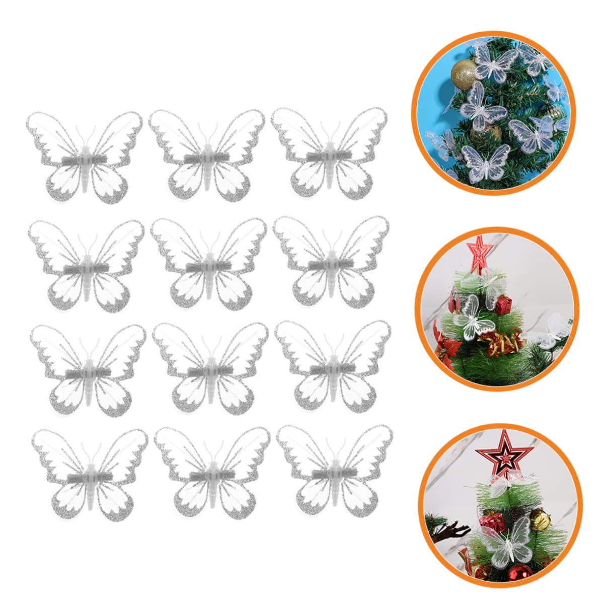 LALAFINA 36stücke Künstliche Schmetterlinge Mit Clip Für Bastelprojekte Farbenfrohe Dekoration Für Hochzeiten Partys Und Weihnachtsbaum
