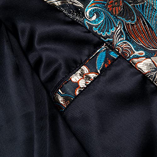 Barry.wang Mens Tailored Windbreaker Jacket Floral Paisley Coat Classic Streetwear For Wedding Party Prom Outwear Zipper Varsity Jackets #TOP3