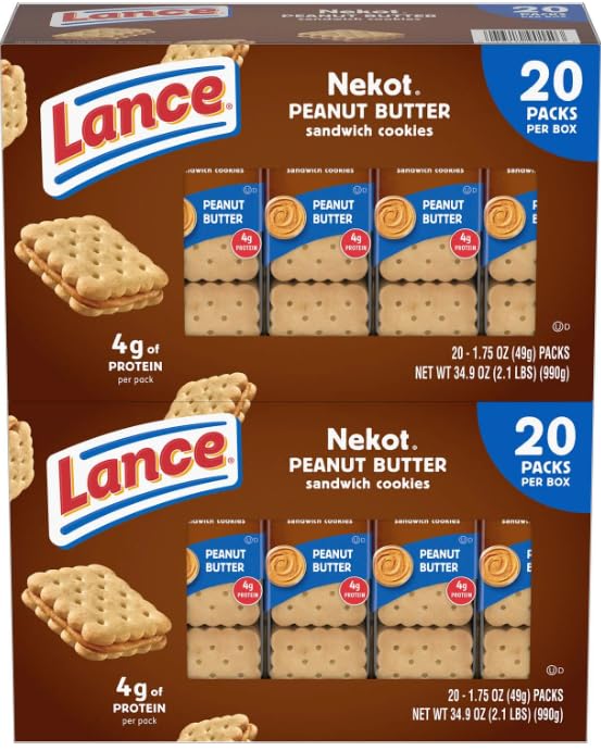 Lance Nekot Peanut Butter Sandwich Cookies, 1.75 oz., 40 pk.