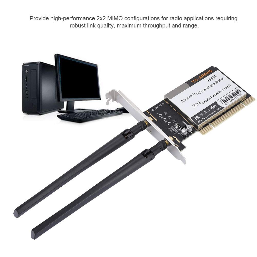 Tarjeta De Red WiFi PCI AR9220 300 Mbps - Dual Banda 2.4/5 GHz Para PC De Escritorio, Compatible Con Windows 10