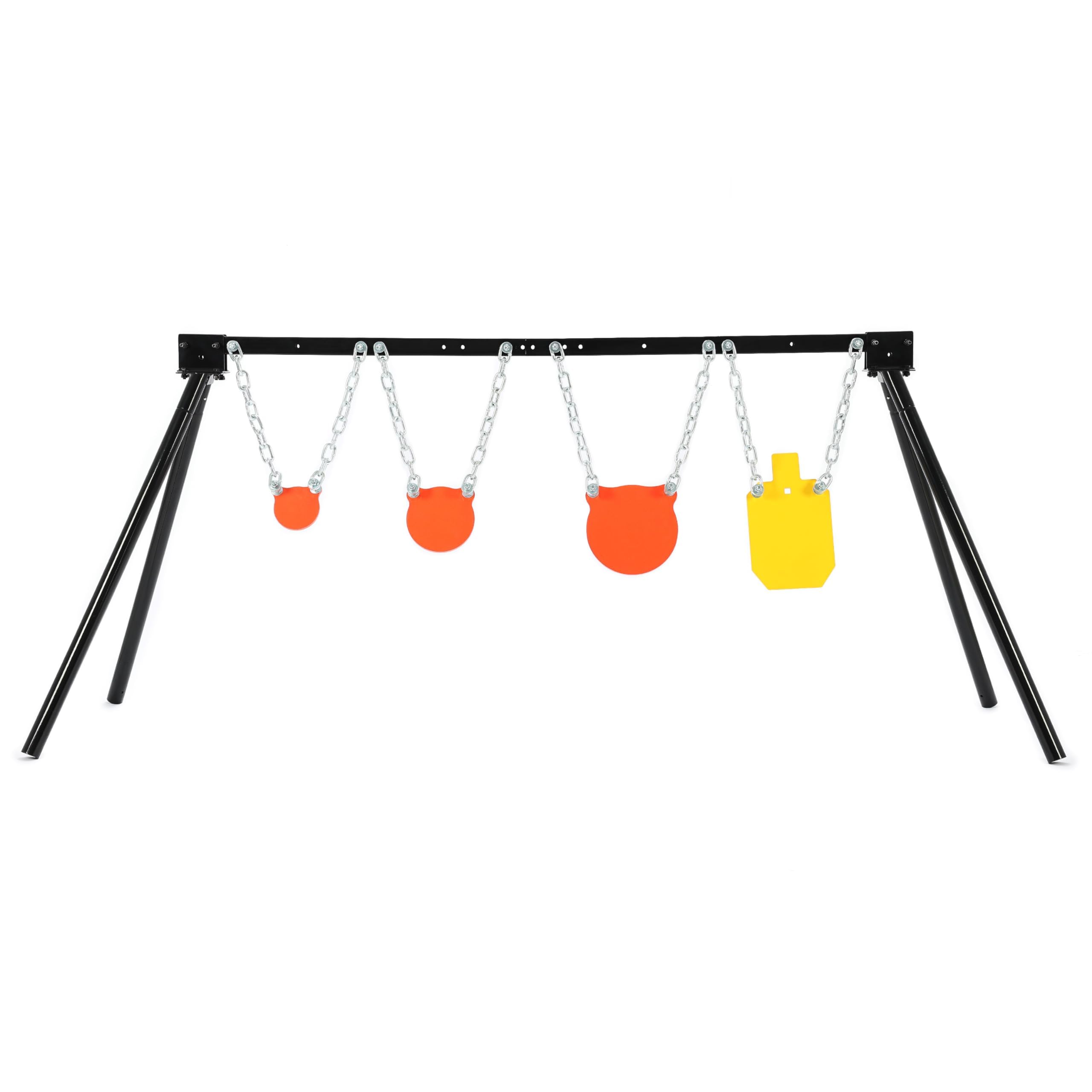 HECASA Steel Target Stand with 3 Gong Targets and 1 Torso Target Steel Shooting Target System Kit Outdoor Powder Coated