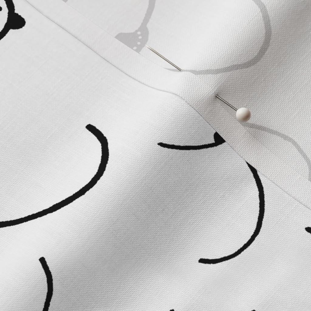 Spoonflower Fabric - White Boobs Breasts Breast Cancer Awareness Women Feminist Female Printed on Petal Signature Cotton Fabric by The Yard - Sewing Quilting Apparel Crafts Decor