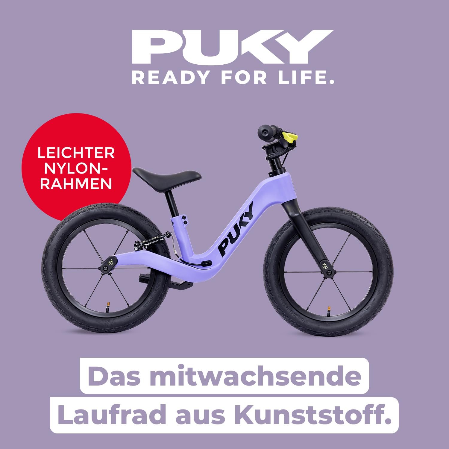 PUKY Next Product of The Year 2025 | Höhenverstellbares Laufrad ab 2 Jahre – 6 | Laufrad ab 3 Jahre | Lauflernrad mit Bremse & Sicherheitslenkergriffen | Balance Bike