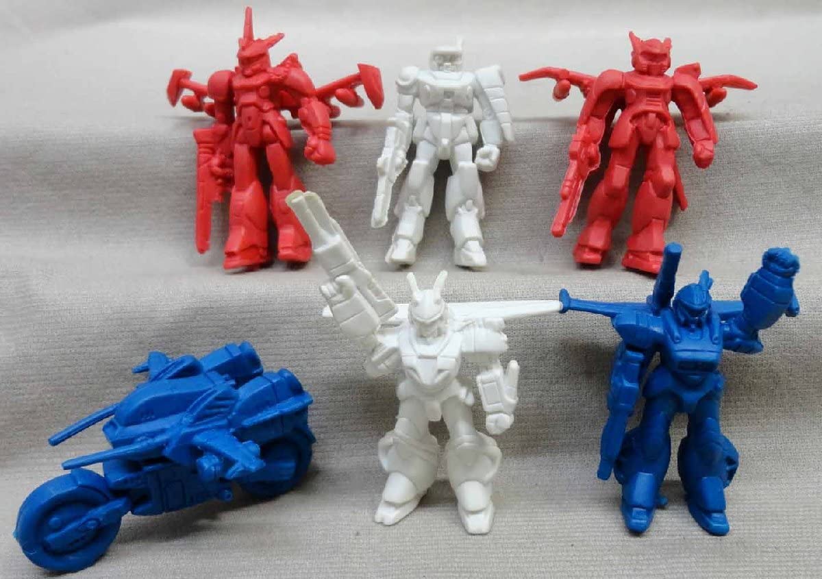 Amazon.co.jp: 消しゴム 機甲戦記ドラグナー 6体セット 塩ビ ガン消し