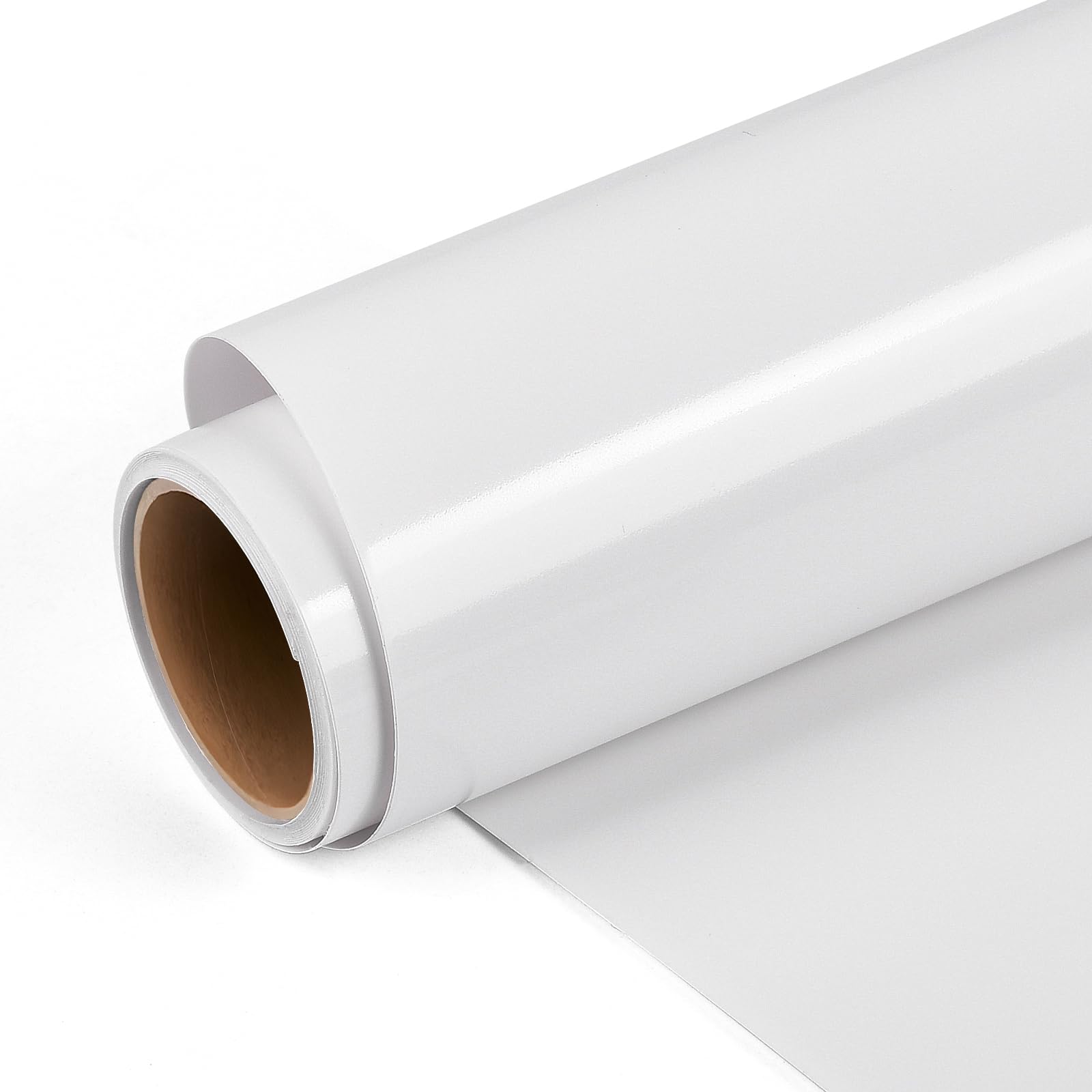 AMAZINGHOME White Permanent Vinyl Roll with PET Backing - 30.5 x 170 cm Self Adhesive Vinyl for Silhouette Easy Weed & Bubble Free