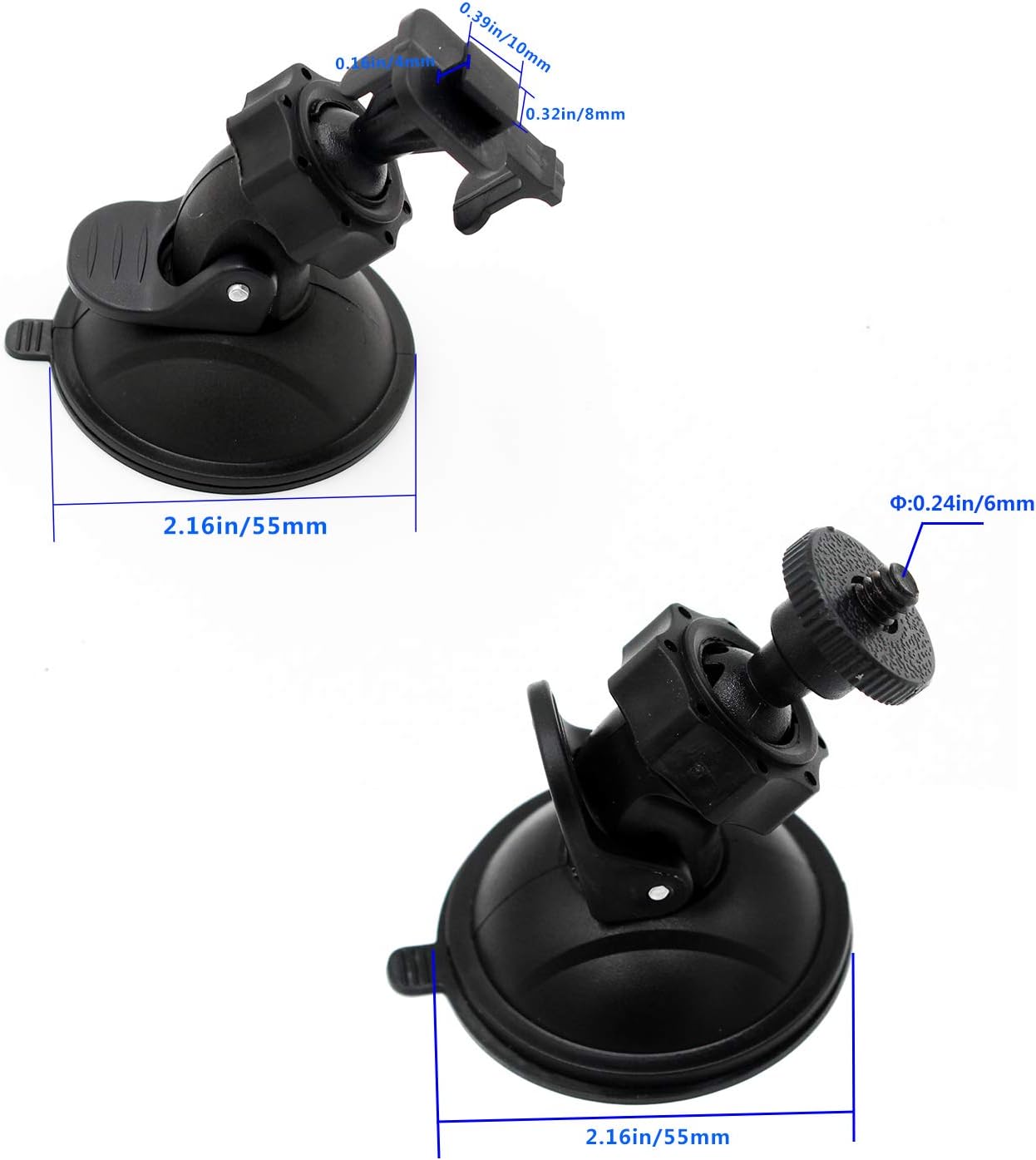 aebtykj suction cup mountsuction mount for yi dash camera gps with 2 pivot swivel points2 6mm pivot swivel points4 3m double sided adhesive tapes2