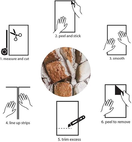 Miniatura 7 de Papel mural imitación piedra, retro 3D,autoadhesivo, con textura de ladrillo de pizarra azul verdoso,papel estampado, para estantes, paredes,