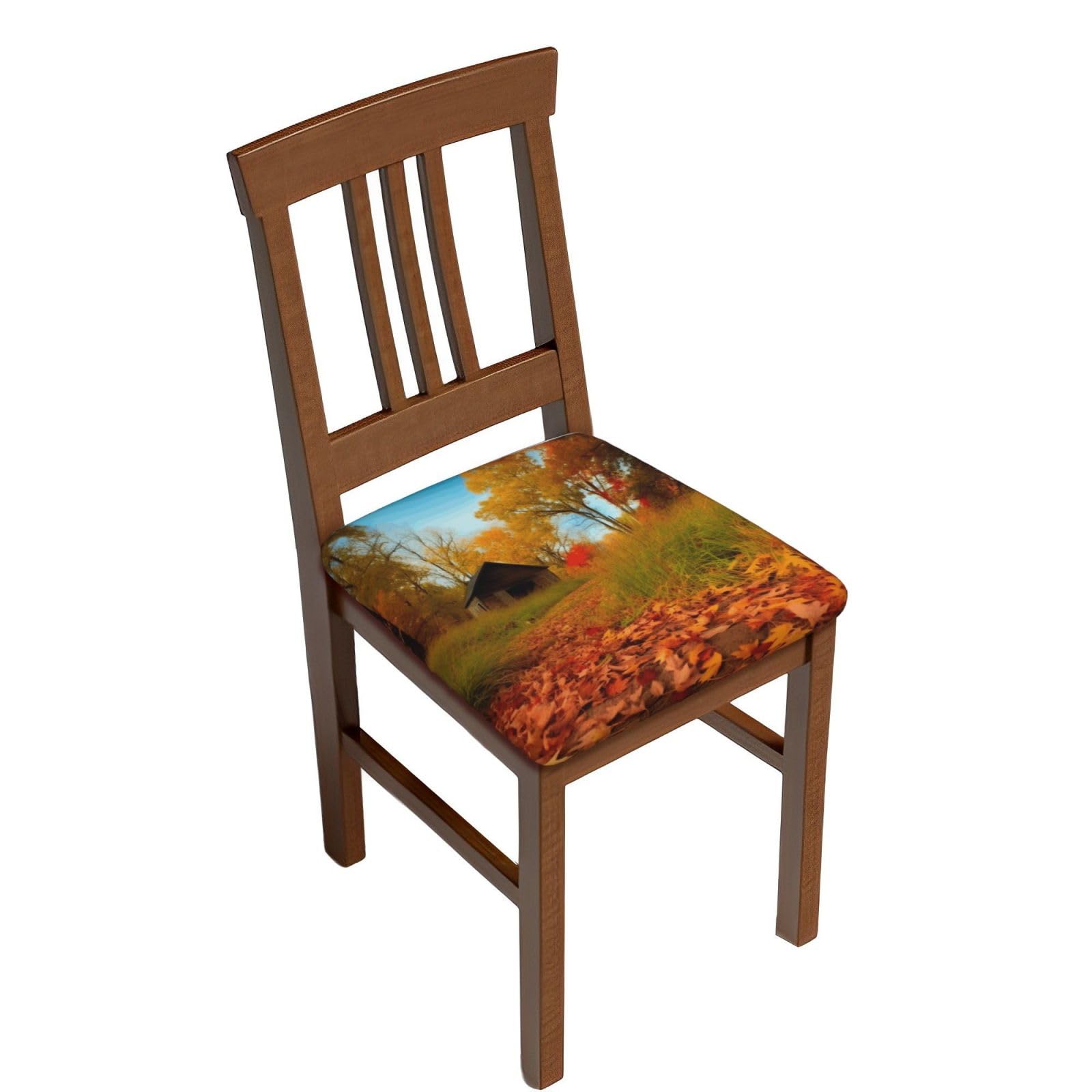 Gallery for Autumn housse de tabouret de bar carrée lot de 6 élastique et lavable
