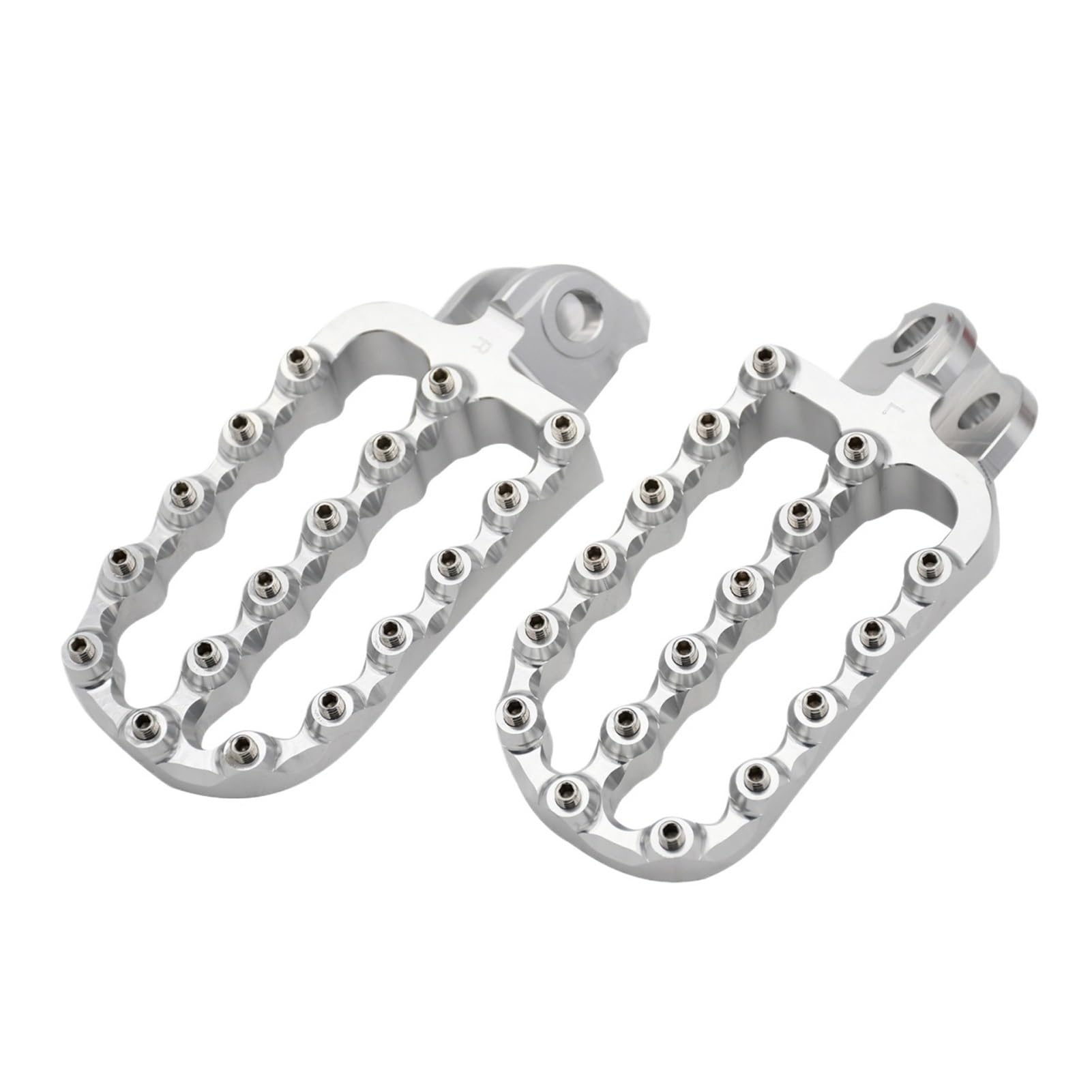 Gclanxi Silver Motorcycle Enlarged Footrest Foot Pegs Pedals Forged Footpegs For Ktm Sx Sxf Exc Exc Xc Xcf Xcw 690 990 1090 1190 1290 Adventure(Silver)