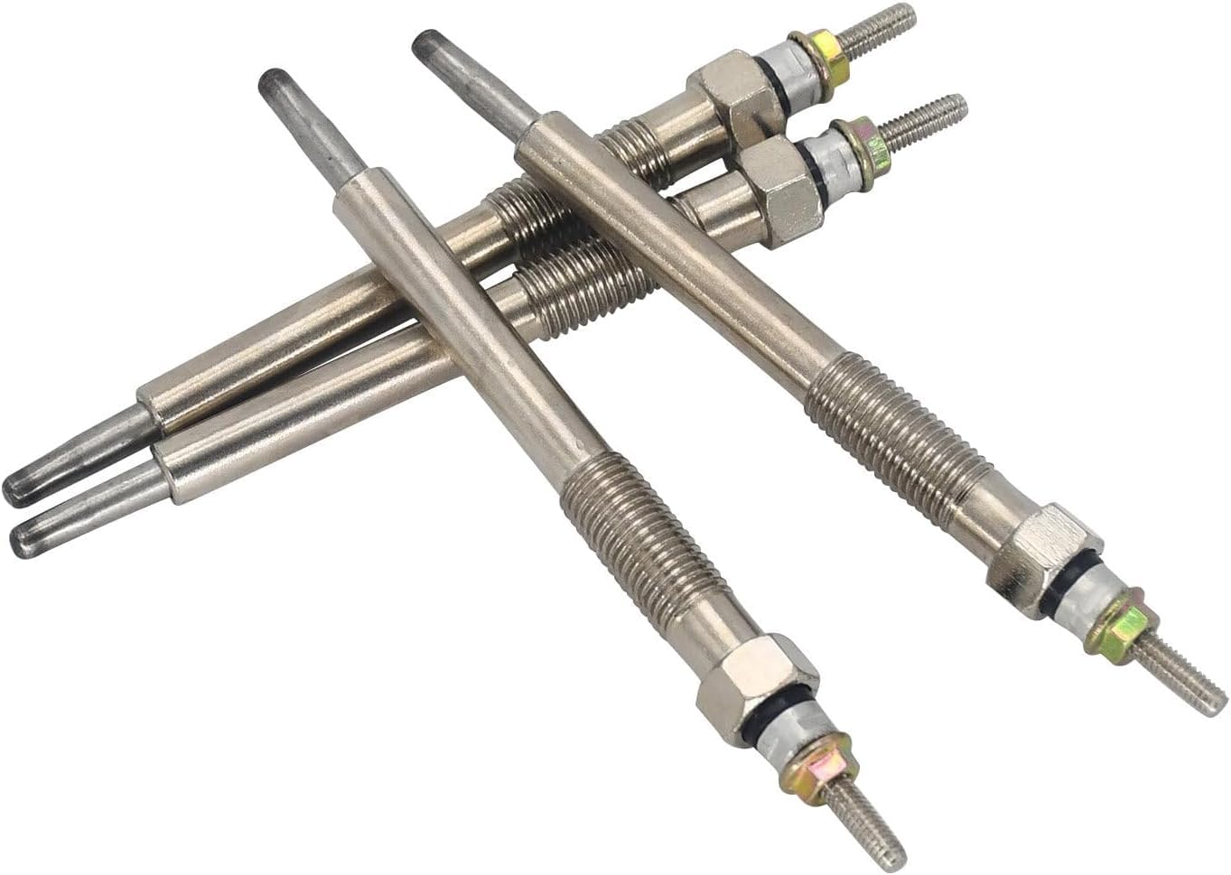 4pcs Glow Plug 1G911-65510 1G852-65512 1G852-65510 Compatible for Kubota Excavator KX033-4 KX040-4 U35-4 Tractor MX5200F L2501D L2501F L2501H L3301DT L3301H L3560DT L3901DT L47