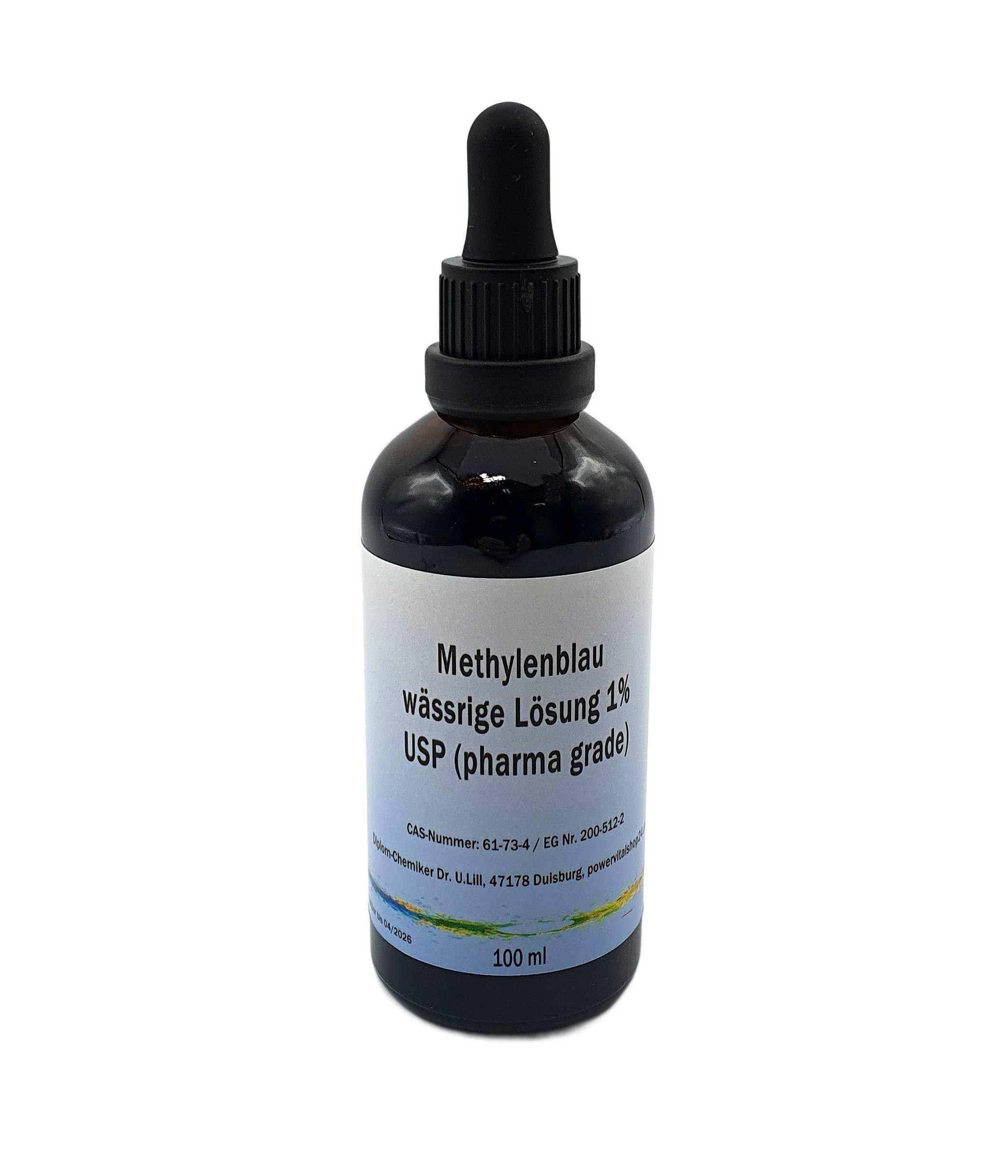 Methylenblau Lösung 1% USP – Pharmazeutische Qualität, 1 Liter, Mit Pipette, Von Dioxnatur