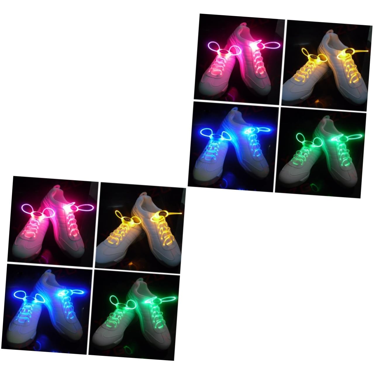 FOMIYES 2piezas Cordones Led Intermitentes Brillantes Impermeables y Decorativos Para Fiesta y Deporte