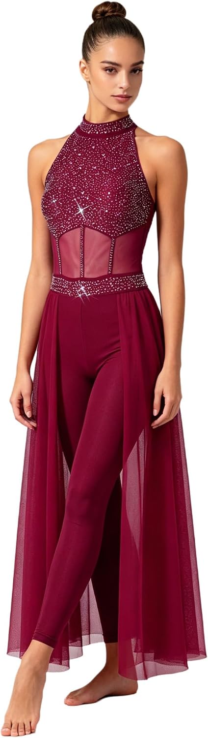 ACSUSS Womens Gymnastics Unitard for Ballet Gymnastics Recital