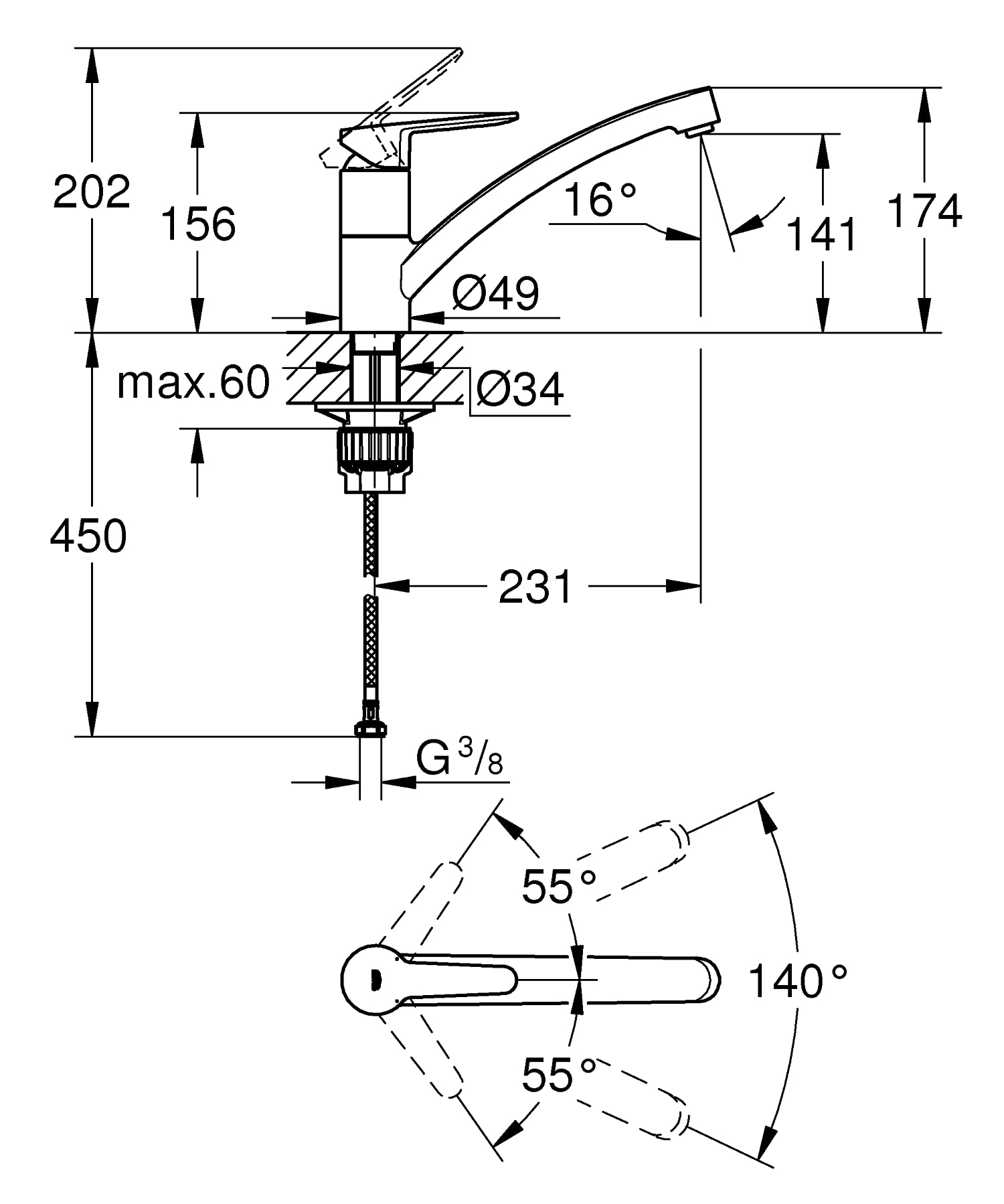 GROHE 31685000 PLUMBING_FIXTURE, chromowany