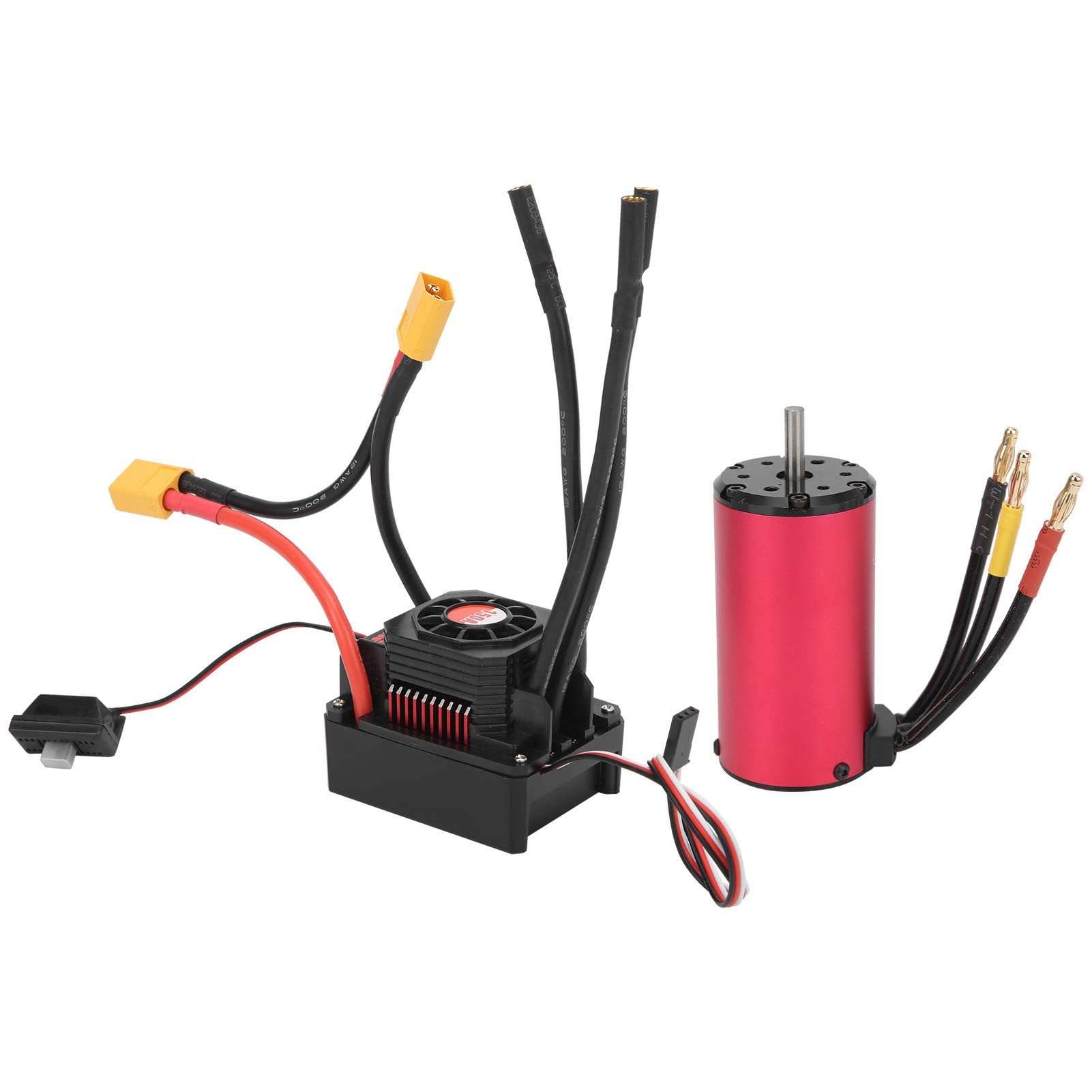 RiToEasysports 2000KV + 150A RC Car Motor sin escobillas con ESC XT60 Connector RC Car Upgrade Accesorio para 1/8 RC Car