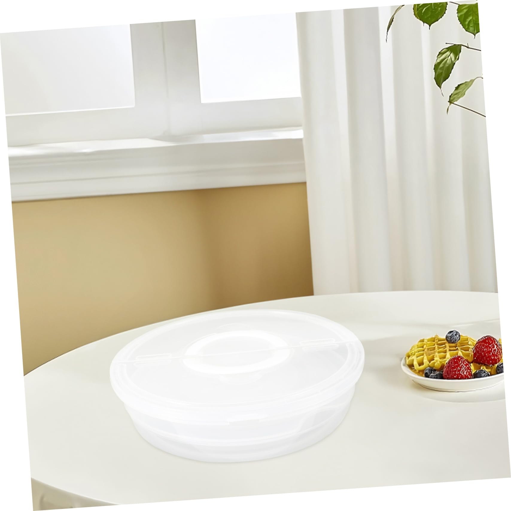 SOLUSTRE 2piezas Cajas De Almacenamiento De Alimentos Para Frigorífico Con Tapa y Asas Contenedores Transparentes Herméticos Para Pasteles y Tartas Portátiles y Fáciles De Transportar