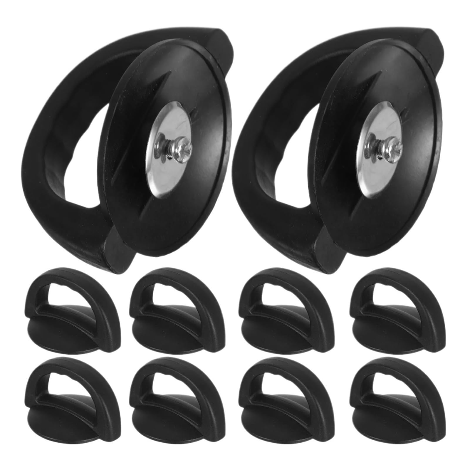Wzptlkibad Black 10Pcs Pot Lid Knob Replacement, Plastic Handle For Cookware