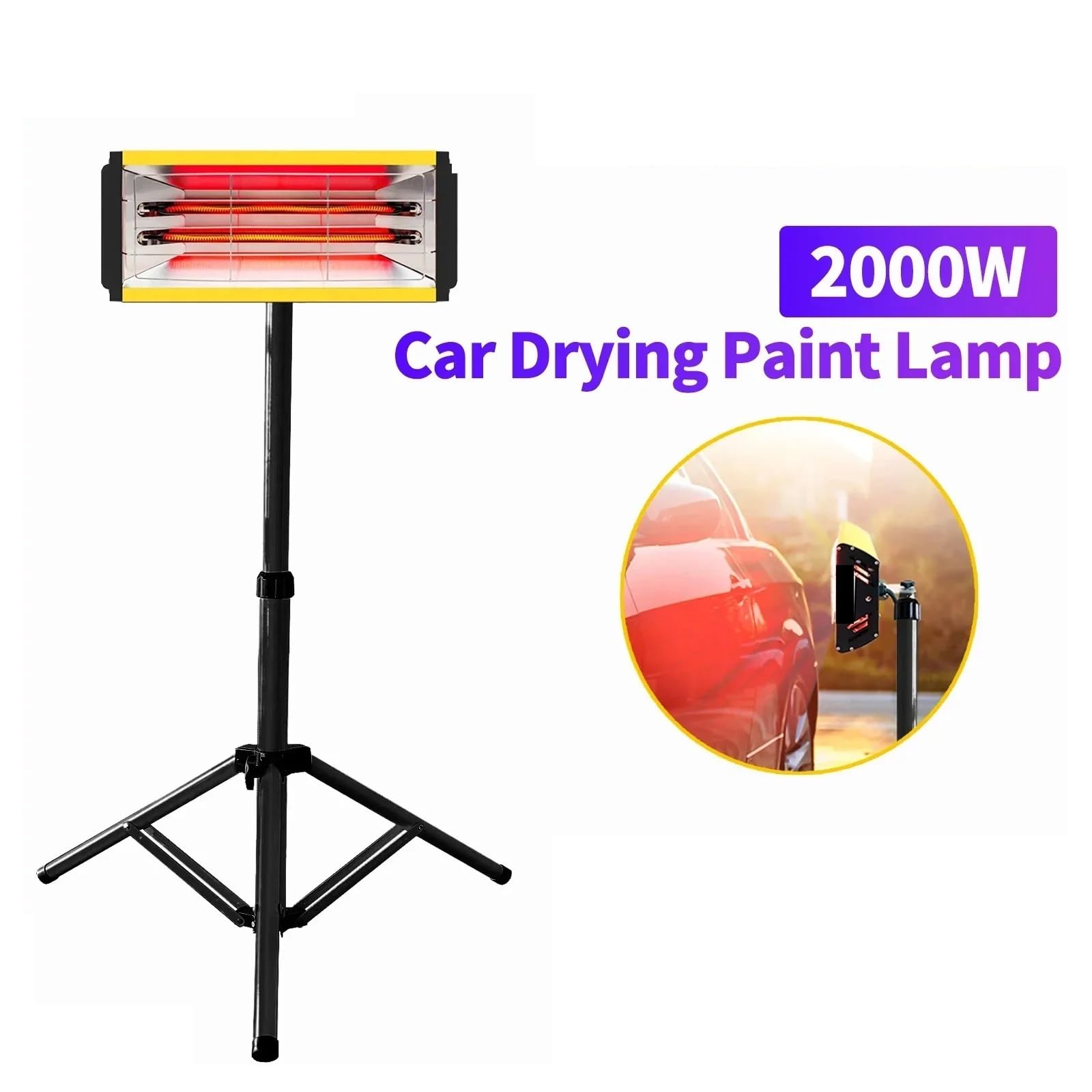 Lampa grzewcza na podczerwień Lampa Lakiernicza Na Podczerwień 2000 W Do Suszarki Utwardzania Farby, O Krótkiej Fali Z Uchwytem do suszenia lakieru samochodowego