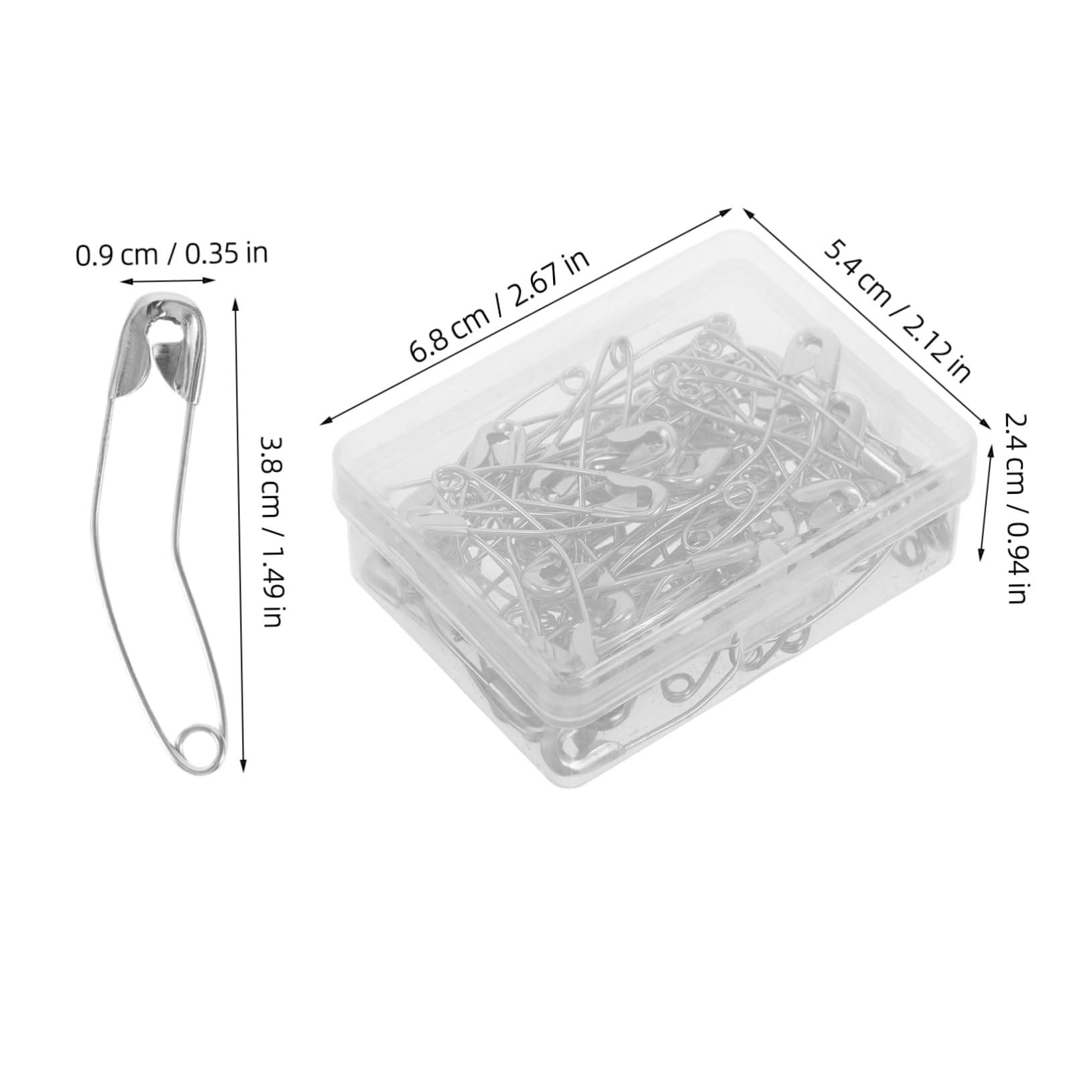 Uonlytech 60PCS Durable Plated Curved Sewing Pins for Quilting Knitting and Crafting Versatile Fixation Tool for Projects and Garment Making