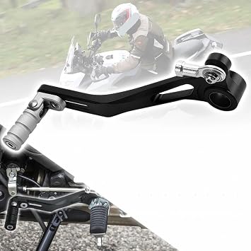 Motorcycle Aluminum Adjustable Folding Shift Pedal Lever Gear Shifter for for 650 2008-2023 Motorcycle Gear Lever(Black)
