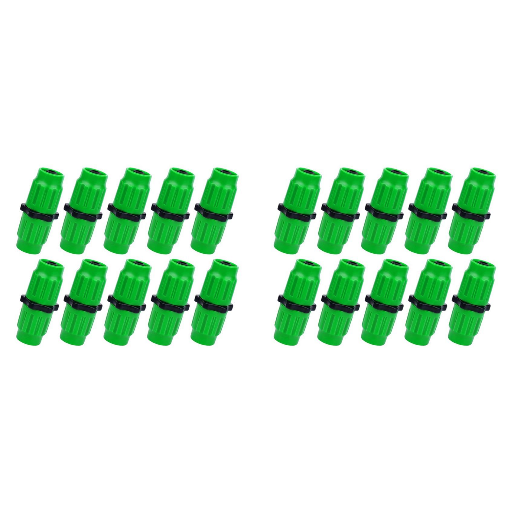 Ctrlzs Women's Black/Green Expandable Garden Hose Repair Kit,20Pc Dual-Channel Hose Male Connectors Pockets Hose For 3/4In 5/8In Garden Hose
