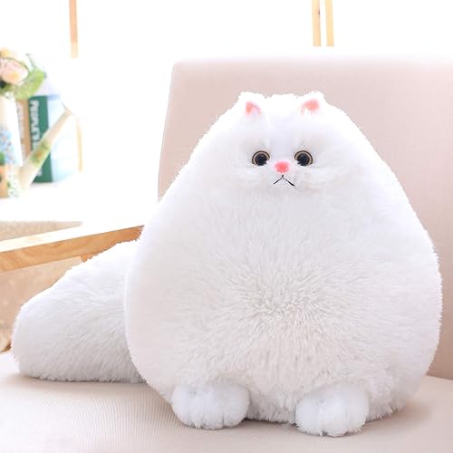 Winsterch - Juguete de peluche en forma de gato para niños y niñas diseño de gato de peluche color blanco 12 pulgadas Winsterch - Juguete de peluche en forma de gato para niños y niñas diseño de gato de peluche color blanco 12 pulgadas