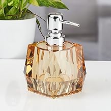 Happy Goods Elegant Acrylic Soap Dispenser with Chrome Pump – Refillable Handwash Bottle for Bathroom & Kitchen Sink | Pack of 01 | (Multi)