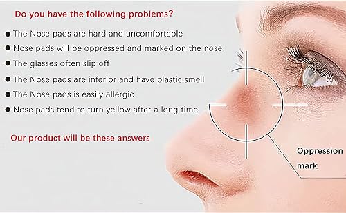 Miniatura 6 de 6 pares de lentes de sol de 0.59 pulgadas (0.591 in), pieza de nariz de silicona suave, antideslizante, protectores de nariz para lentes de sol,