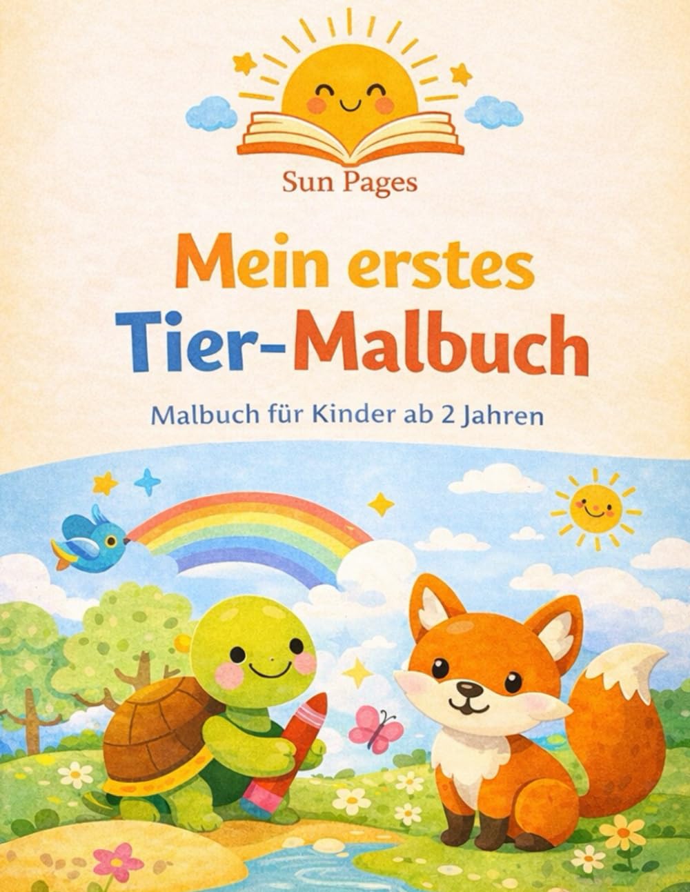 Mein erstes Tier-Malbuch: Große, einfache Tierbilder zum Ausmalen für Kinder ab 2 Jahren