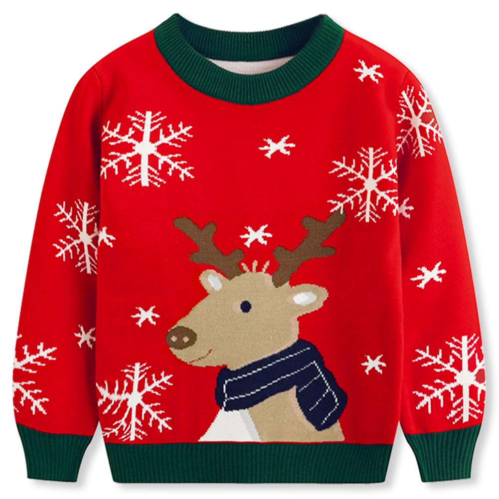 Remimi Kids Christmas Sweater for Toddler Girls Boys Holiday Pullover Top