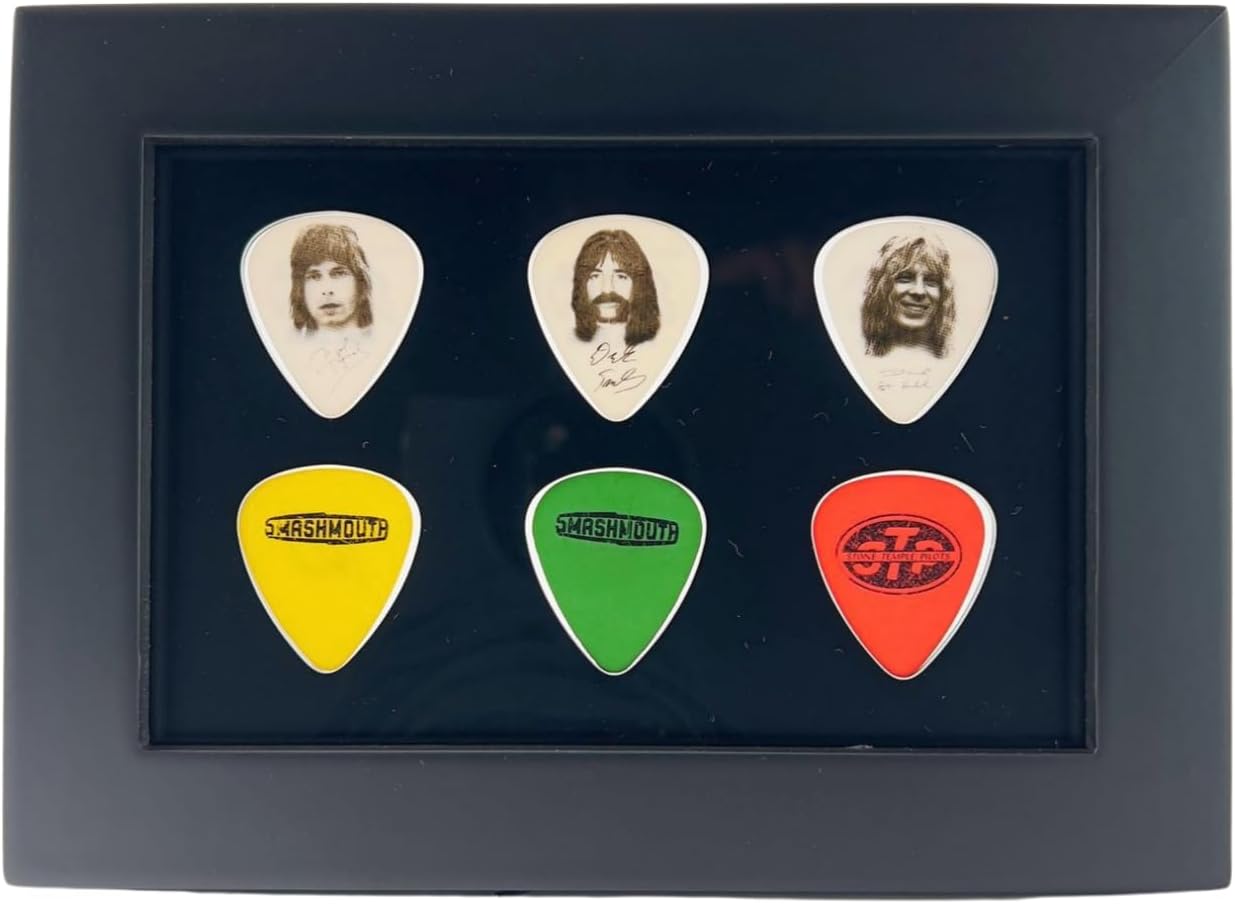 4"" x 6"" DOUBLE SIDED Horizontal Guitar Pick Display Frame - Black - 6 Picks, 4x6HBlk