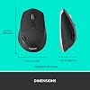 Logitech M720 Triathlon Multi-Device Wireless Mouse, Bluetooth, USB Unifying Receiver, 1000 DPI, 6 Programmable Buttons, 2-Year Battery, Compatible With Laptop, PC, Mac, IPadOS - Grey
