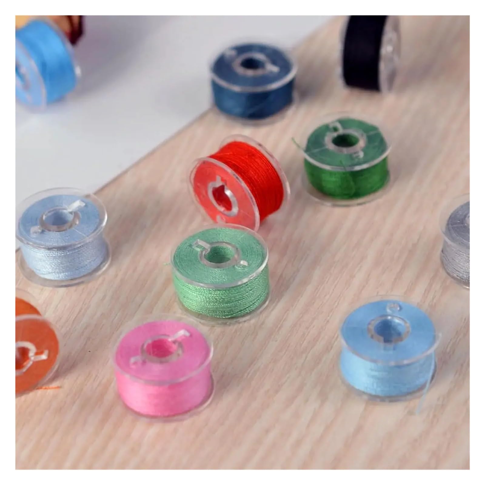 Bobinas de plástico para hilo de bordar, Bobinas de hilo 500 Uds. Máquina coser plástico transparente Sa156 for máquina bordar