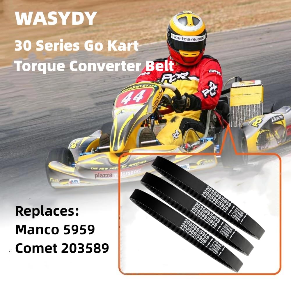 30 Series Torque Converter Belt For Manco 5959 Comet 203589 203589A Go Kart Asymmetric Correa 3pcs - View #10