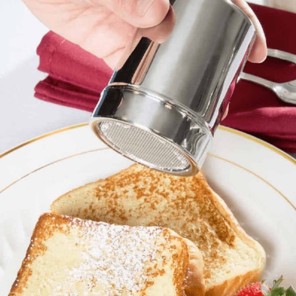 Ateco Stainless Steel Shaker, 4-ounce Capacity with Fine Mesh