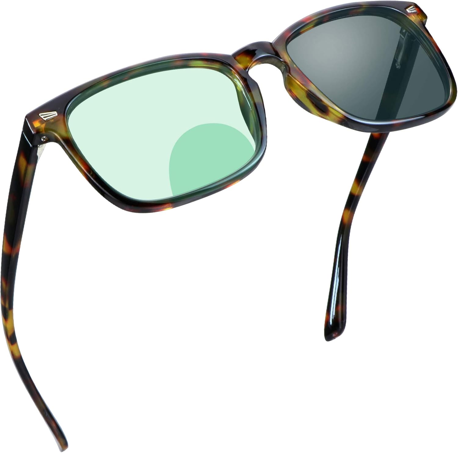 YEIN Bifocal Reading Glasses, Photochromic Gray for Men/Women（Amber, 0.75/+3.25 Magnification）