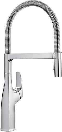 BLANCO, RIVANA Semi-Pro - Grifo de cocina de doble rociado cromado pulido 442675, 1.5 GPM